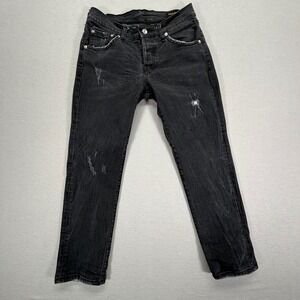 Dolce & Gabbana Jeans Women Size 31 Black Good Distressed Slim Stretch